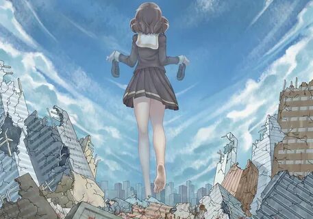 Giantess woman animation