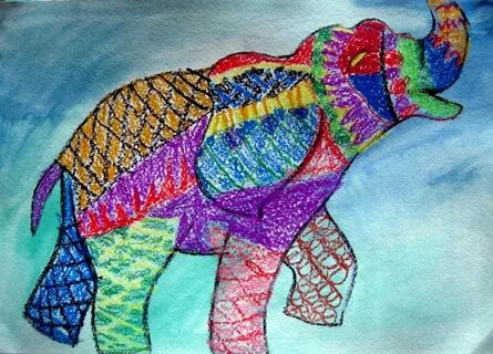 Рисуем восковыми мелками 2 класс поэтапно