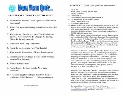 New year questions