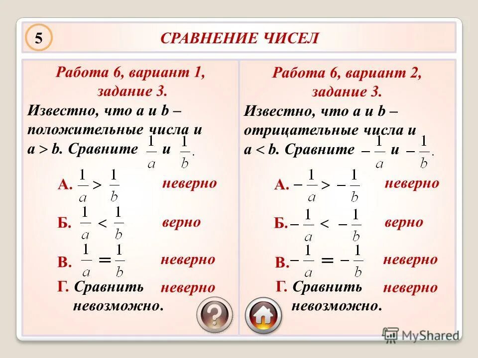Сравните a и –b, если a и b – отрицательные числа. Сравнение чисел рациональных на координатной прямой. Если а больше б то. Сравнение чисел на координатной прямой. Сравните числа а и б если.