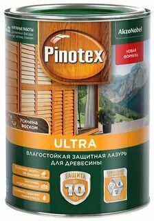 Влагостойкая защитная лазурь для древесины pinotex ultra