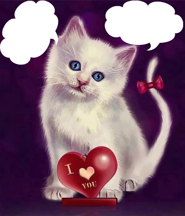 Любимый котенок картинки. Кот с сердечками. Котик с сердечком. Милый котик с сердечками. Люблю котика.