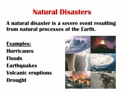 Natural disasters examples