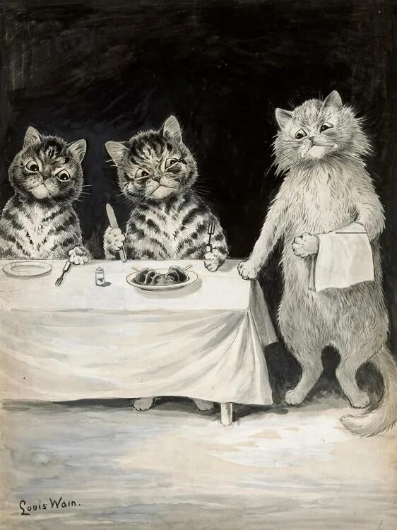 Виллиам мы же кошки. Луис уильям уэйн. William cat. Черепаховая кошка живопись. Художник кошек луис уэйн.