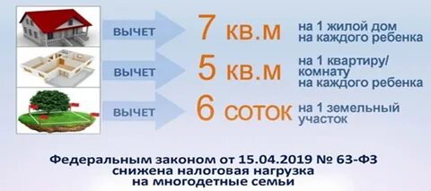 Многодетные налоговые льготы на имущество