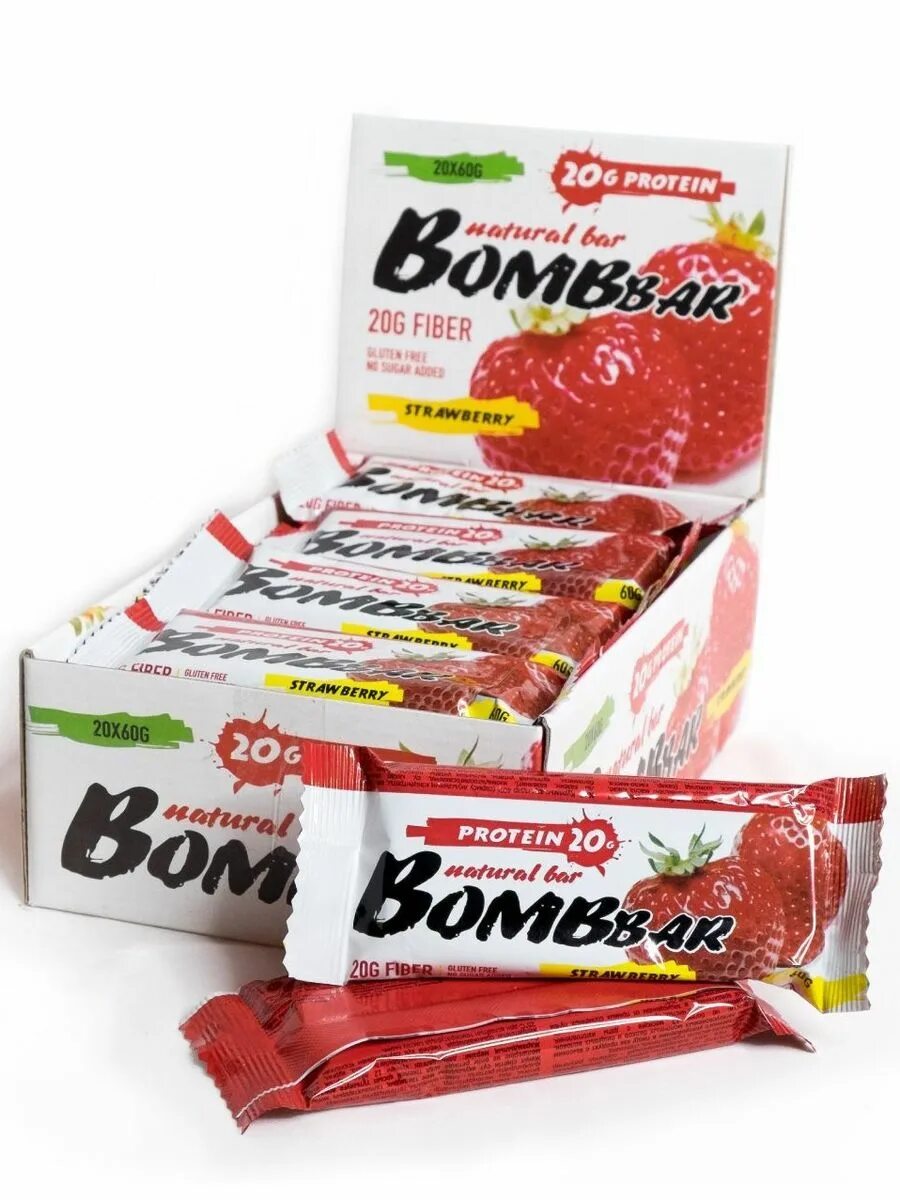 Мюсли-батончики bombbar - клубника-миндаль. Батончик бомбар клубника. Протеиновый батончик бомбар strawberry. Батончик бомбар клубника миндаль. Батончики протеин bombbar.