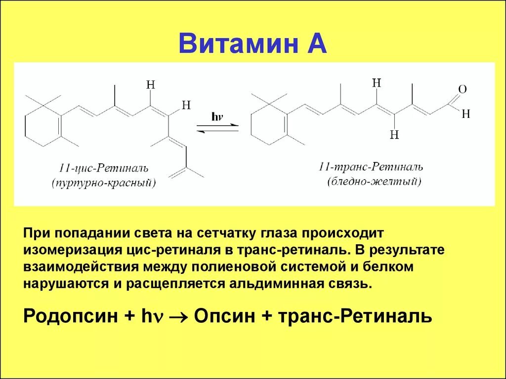 Химическая структура витаминов. Химическая структура витамина а ретинола. Уравнение образования витамина а. Превращение витамина а в ретиналь. Качественные реакции на витамины