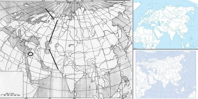 контурная карта евразии