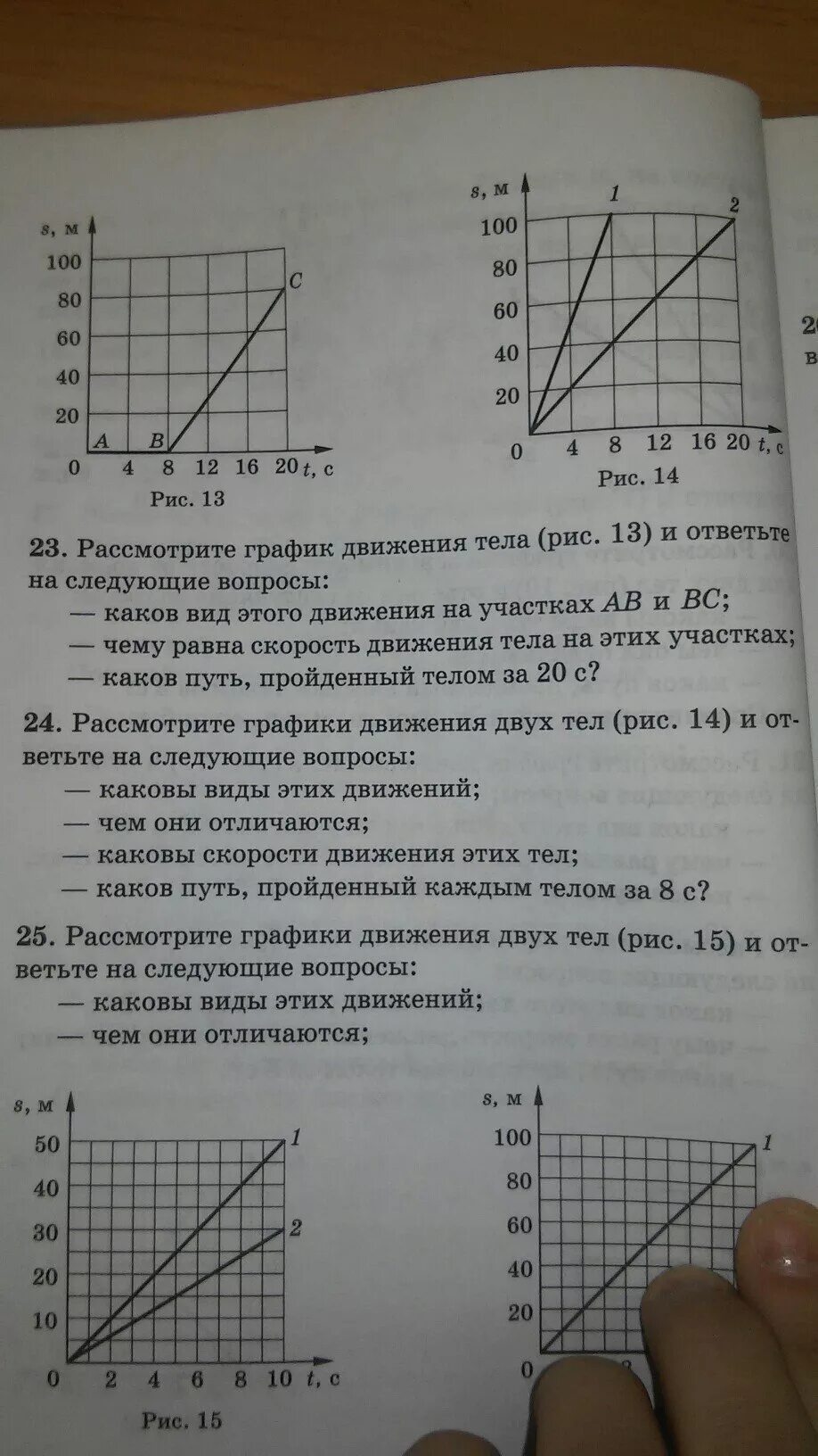 Картинки РАССМОТРИТЕ ГРАФИКИ ДВИЖЕНИЯ ДВУХ ТЕЛ
