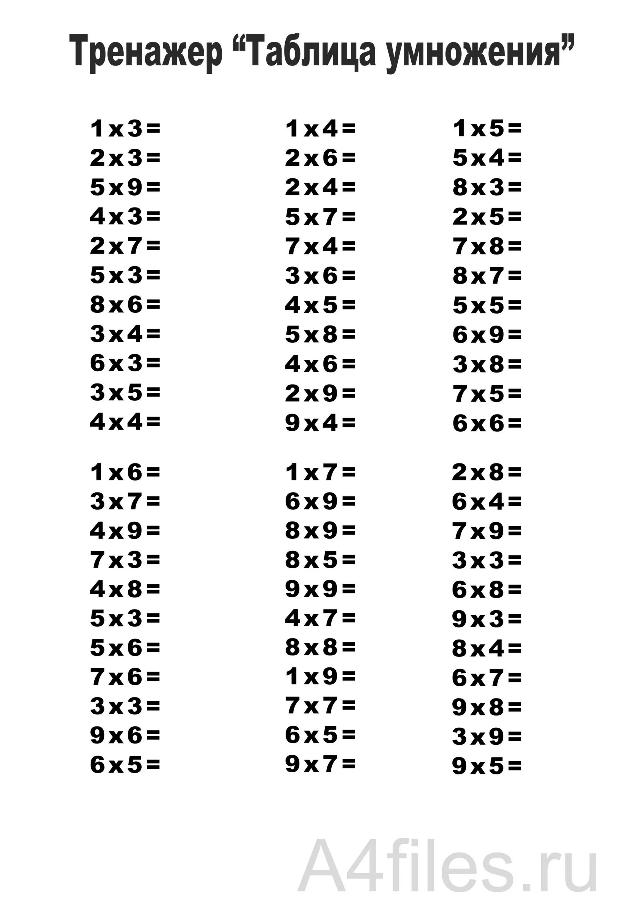 Mathematik-Lernen Online - kostenlos Table de multiplication, Tableau de multipl