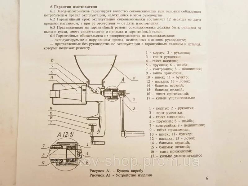 Как собрать советскую соковыжималку