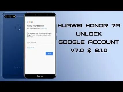 Honor 10 frp unlock