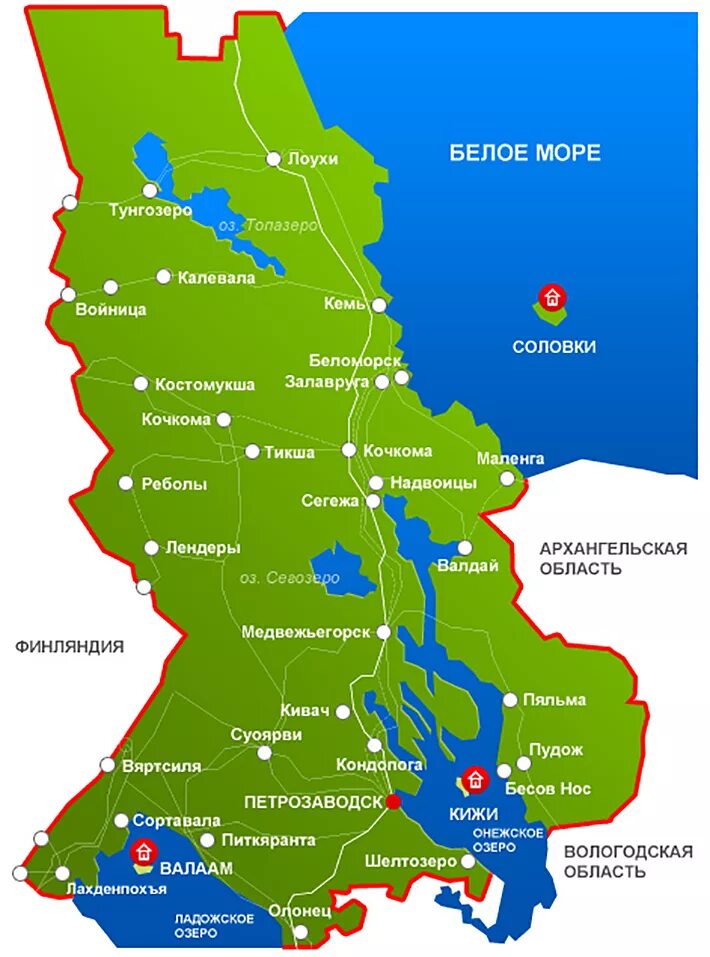 города рядом с петрозаводском