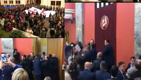 Драка в грузинском парламенте