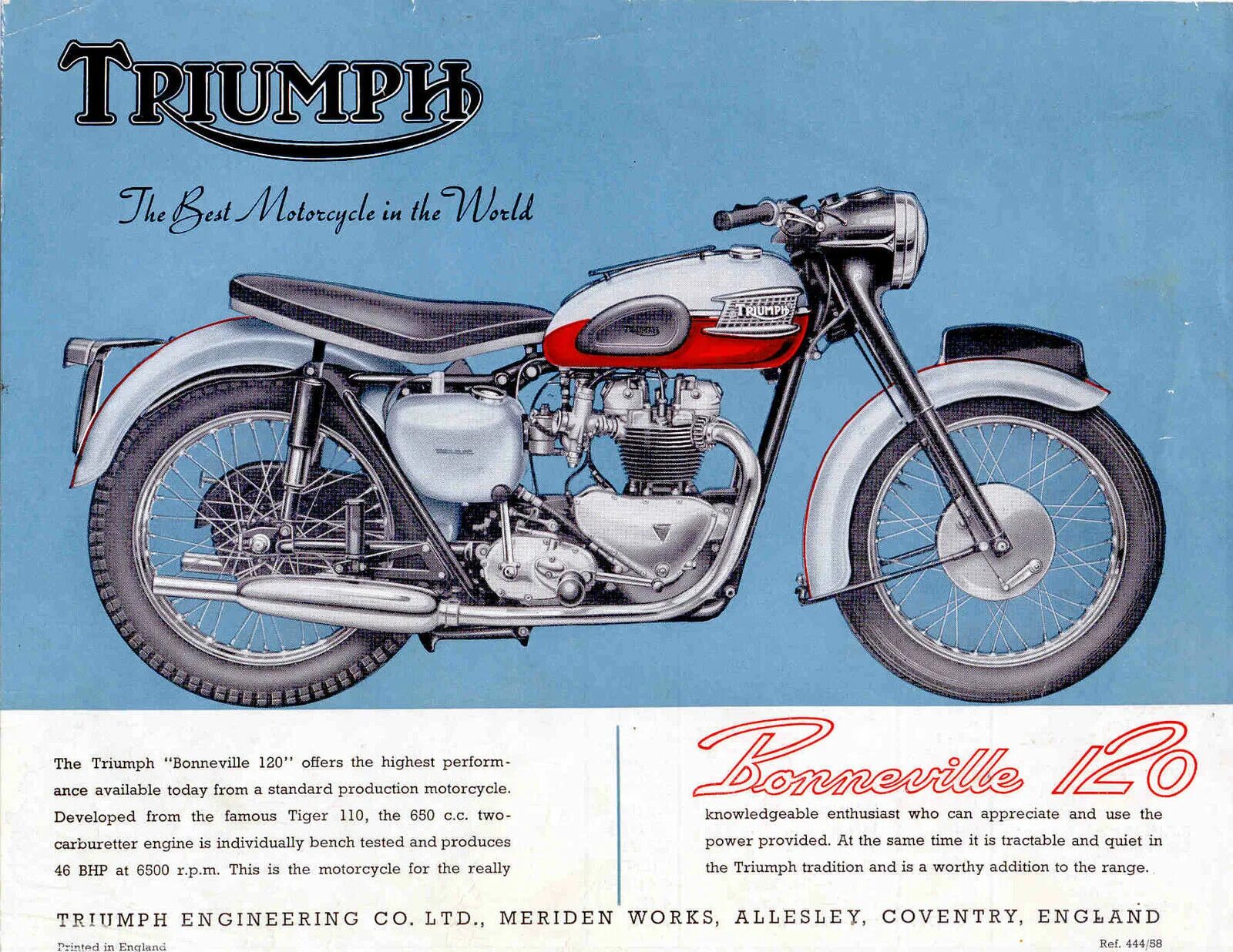 Triumph перевод. Triumph 650 t 120 bonneville 1959 года. плакат бонневиль т 120. triumph motorcycle vintage art. мотоцикл триумф постер.