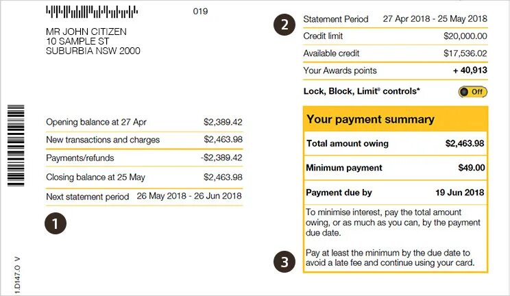 Card statement. Commonwealth bank statement. bank statement example. account statement.