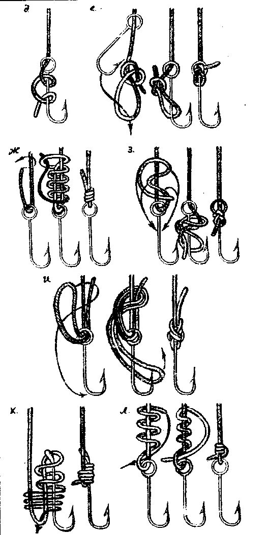Как привязать рыболовный крючок к леске. Узел для привязывания крючка к леске. Узлы для привязывания рыболовных крючков. Как завязывать крючок на леску схема. Привязка рыболовных крючков к леске.