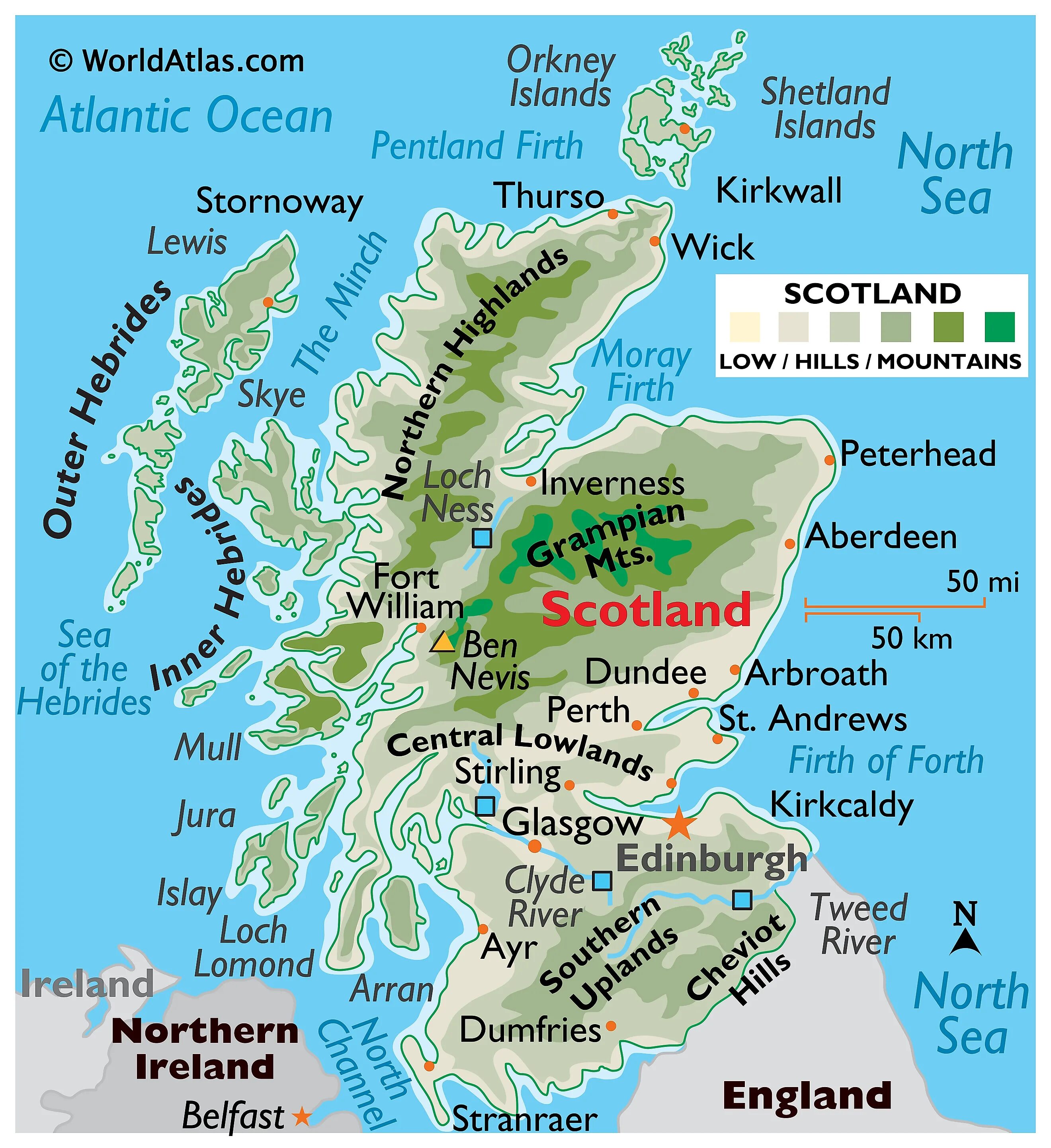 Mountains of great britain. Географическая карта Шотландии. Рельефная карта Шотландии. Северная Шотландия карта. Географическое положение Шотландии на карте.