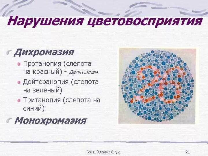 Ген общей цветовой слепоты. Нарушение цветовосприятия. Врожденные расстройства цветоощущения. Нарушение восприятия цвета. Типы нарушения цветоощущения.