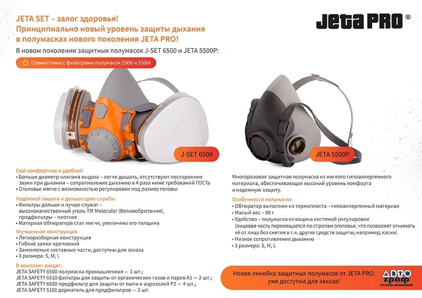 Респиратор Jeta Pro j-Set 6500. Полумаска Jeta Safety 5500р-m. Полумаска JETAPRO 6500. Комплект для защиты дыхания j-Set 6500.