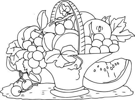 Fruit Bowl coloring page - free printable coloring pages on coloori.com