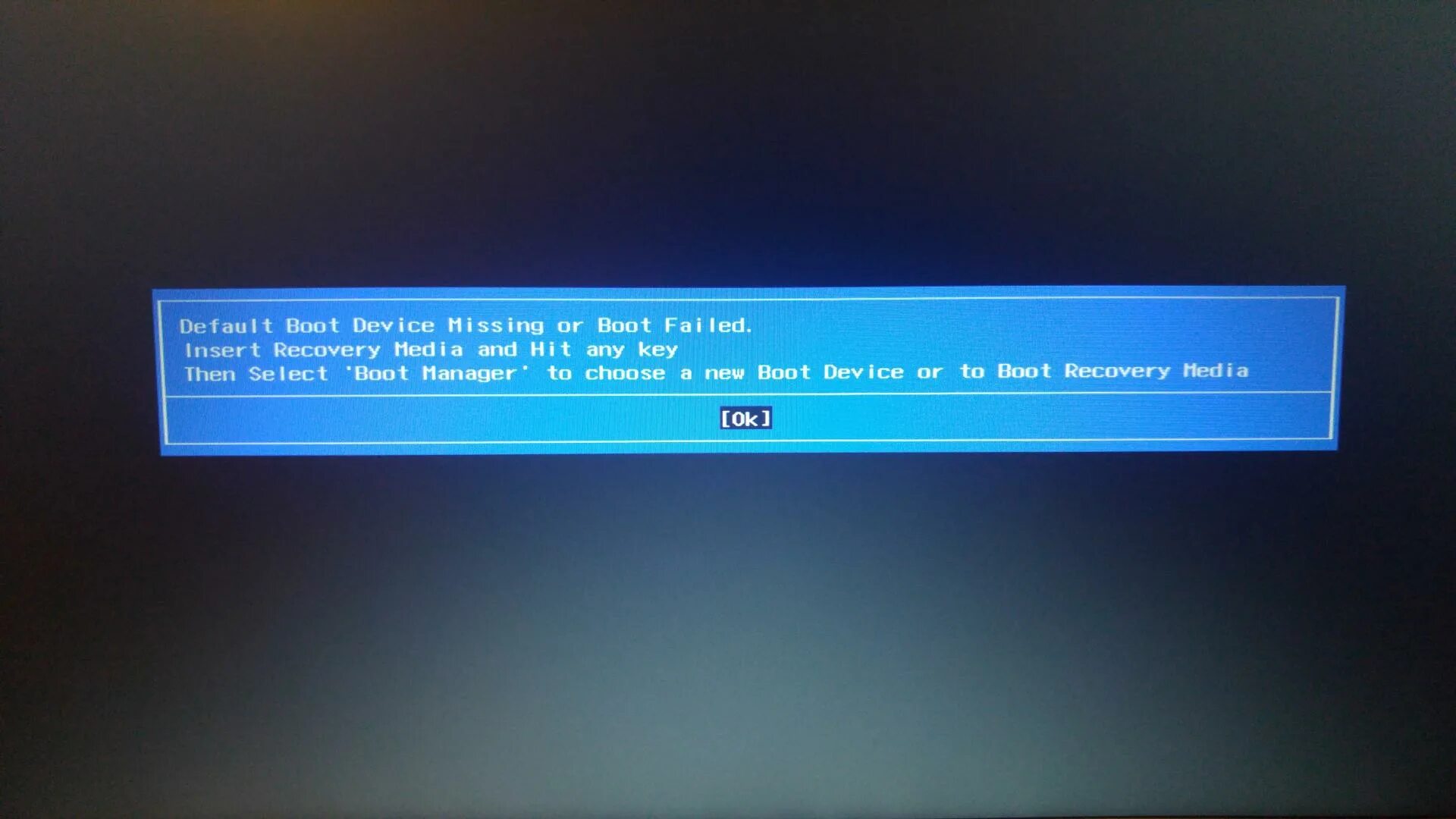 На ноутбуке Boot failed. Рекавери синий экран. Ноутбук Boot missing. Boot device ноутбук. Your device has failed