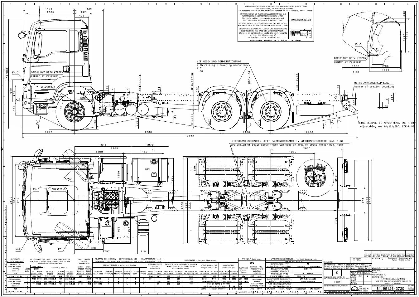 Ман габариты. Тягач shacman 6x6 схема. man tgs 440 схема. камаз седельный тягач чертеж. габариты тягача ман тгс.