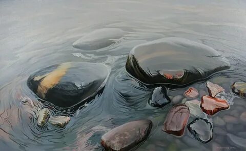 Прозрачная вода маслом