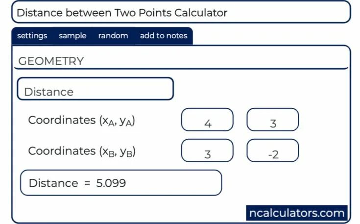 Between two points