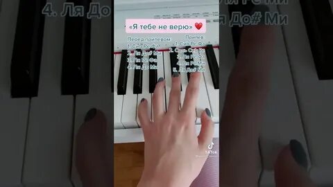 Я тебе не верю фортепиано