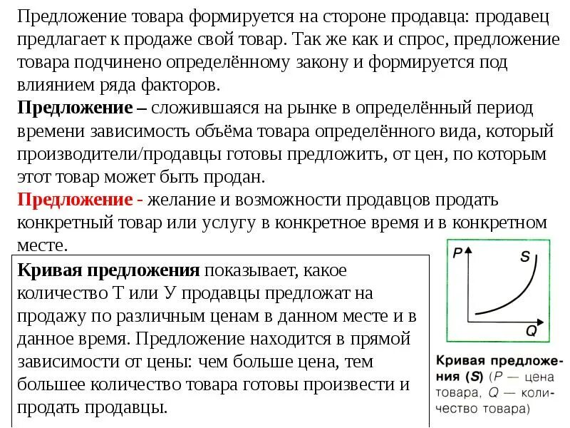 Предложение реализацию товара. Предложение товара. Как формируется предложение. Предложение цены товра.