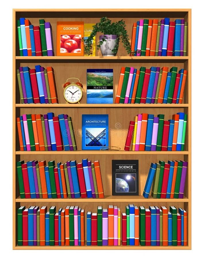 There is a book on the shelf
