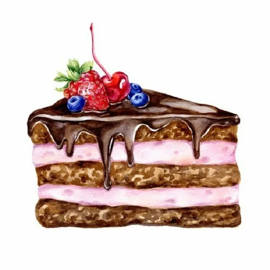Картинки разрезов торта. Нарисованный кусок торта. кусок торта акварельный. кусок торта акварель. акварельный кусочек торта.