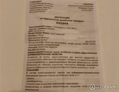 Изофру в нос инструкция по применению
