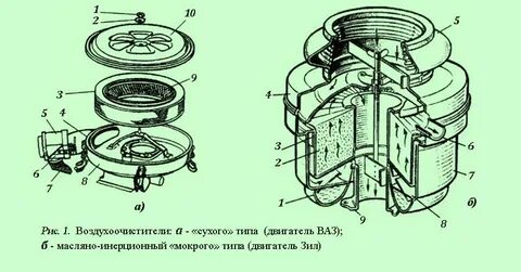 Схема воздушного фильтра