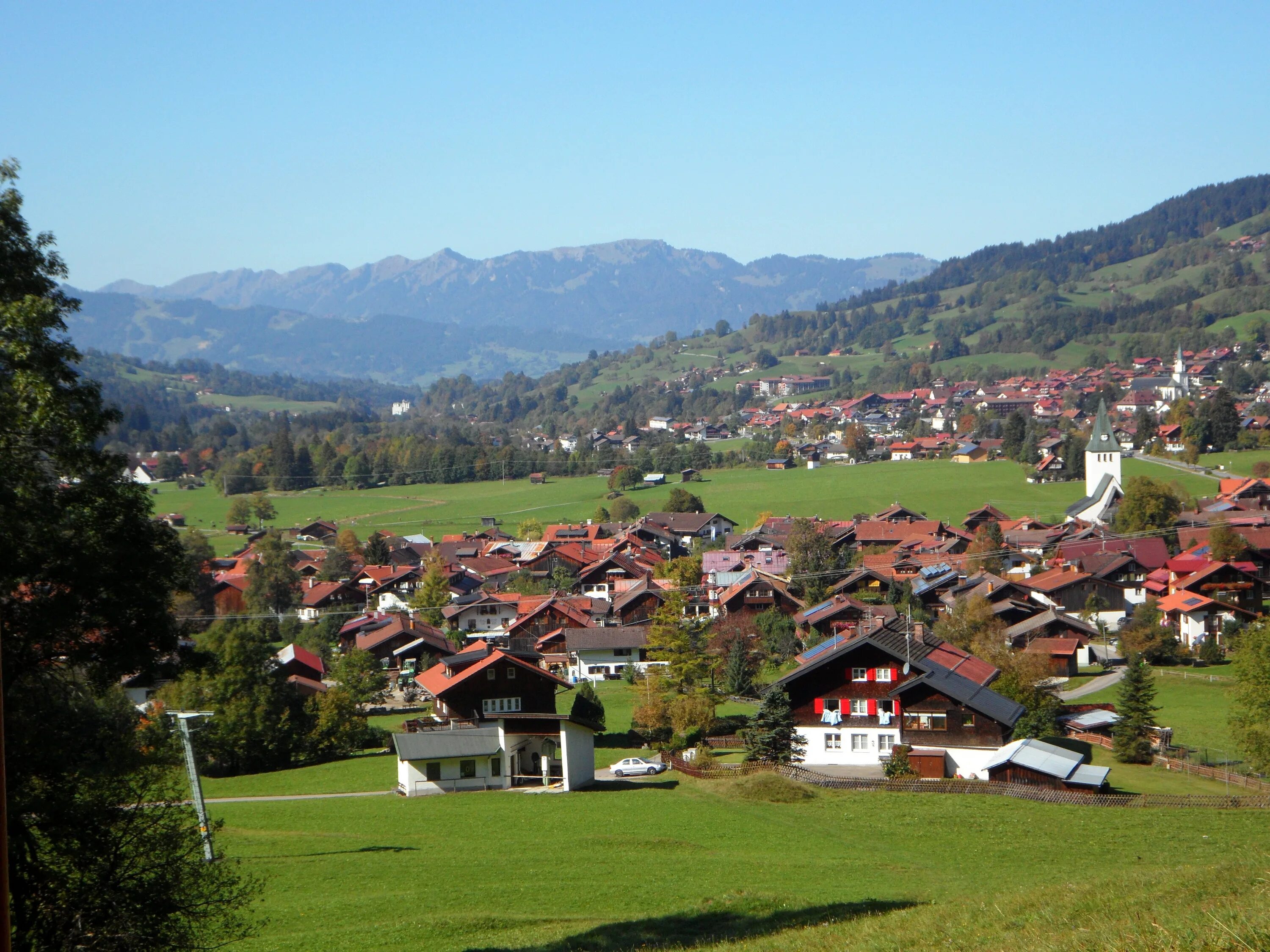 Bad village. Село Обердорф. Долина Альгой. Альгой Бавария. Allgäu Германия.