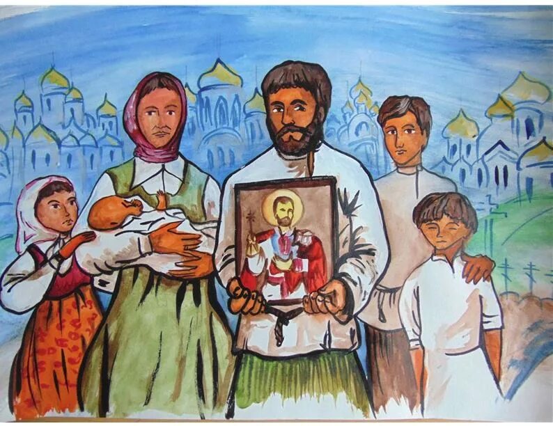 Воскресная традиция. Семейные традиции рисунок. Семья рисунок. Рисунок на тему день народного единства. Православные рисунки.