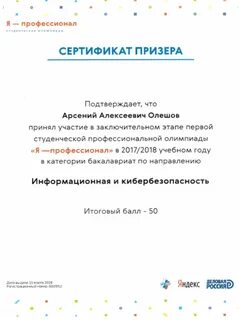 Я профессионал баллы