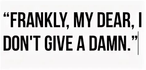 Give a damn