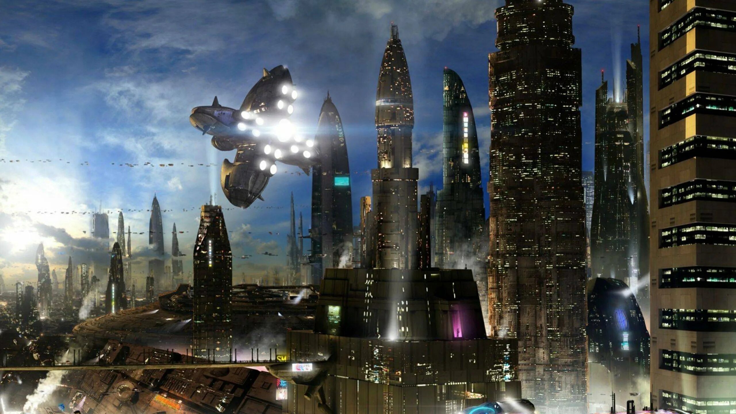 Другое будущее. Фантастический город. Космический город. Город будущего. Будущее фантастика.