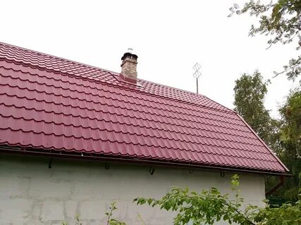 Металлочерепица красная ral 3005