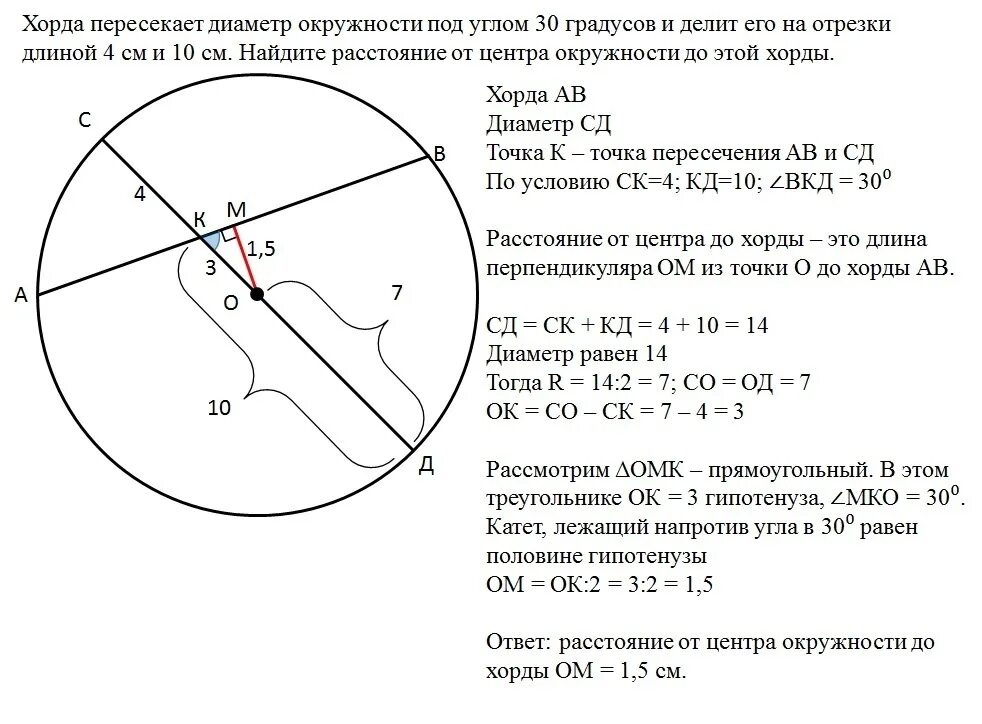 Хорда пересекает диамет. Пересечение диаметров в окружности. Пересечение хорды и диаметра в окружности. Хорда и диаметр пересекаются.