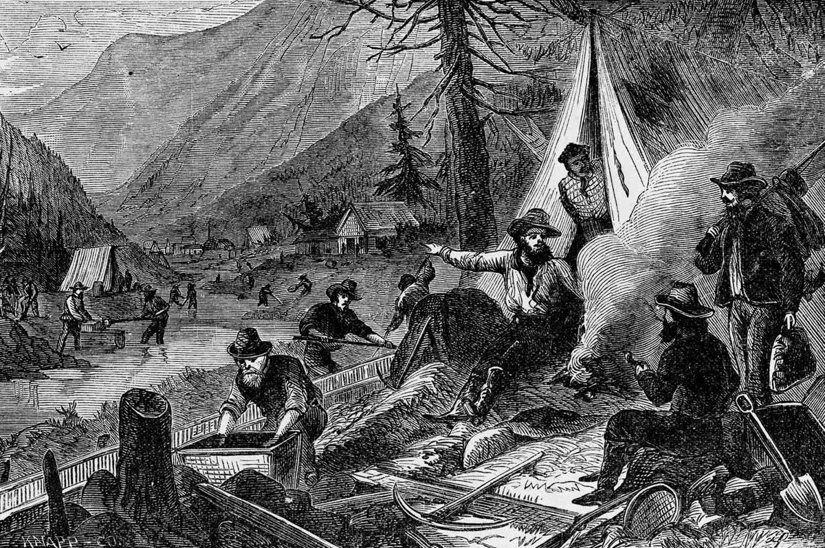 Калифорнийская золотая лихорадка. Gold rush 1849. Золотая лихорадка сша 19 век. Золотая лихорадка гравюра. Золото аляска золотая лихорадка.