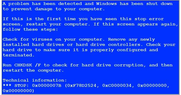 Error синий экран 10. Ошибка виндовс 7 синий экран. синий экран ошибка 0x0000007b.