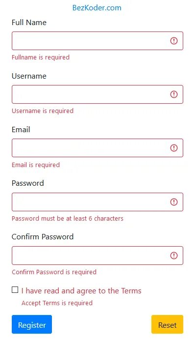 React hook form submit. Form validation. react hook form icon.