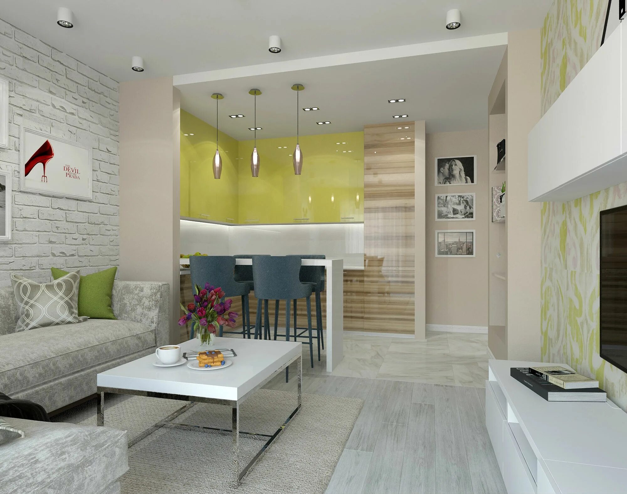 Современный интерьер однушки. Интер двух комнатной квартиры. Проходная комната гостиная. Двухкомнатная студия планировка 45 кв. Дизайнерский проект однокомнатной квартиры.