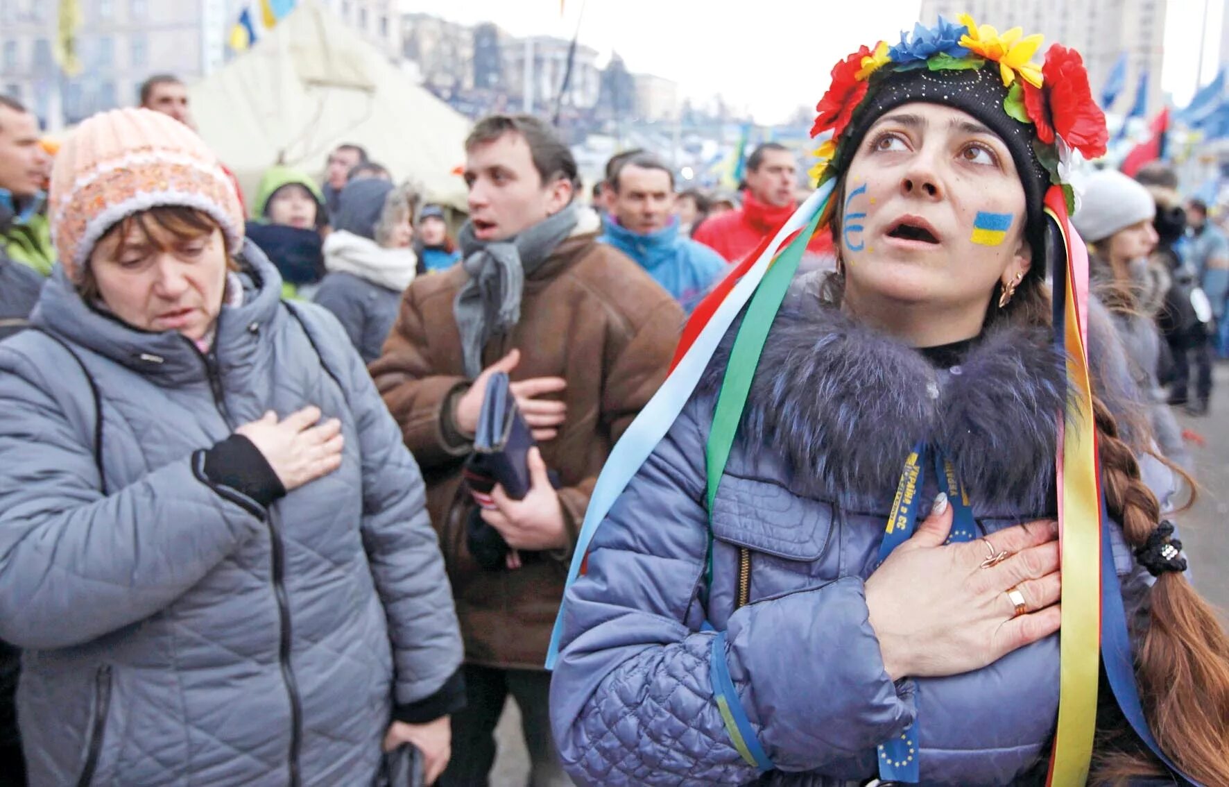 Хохлы на Майдане. Современные украинцы. Украинки на Майдане. Украинцы про украину