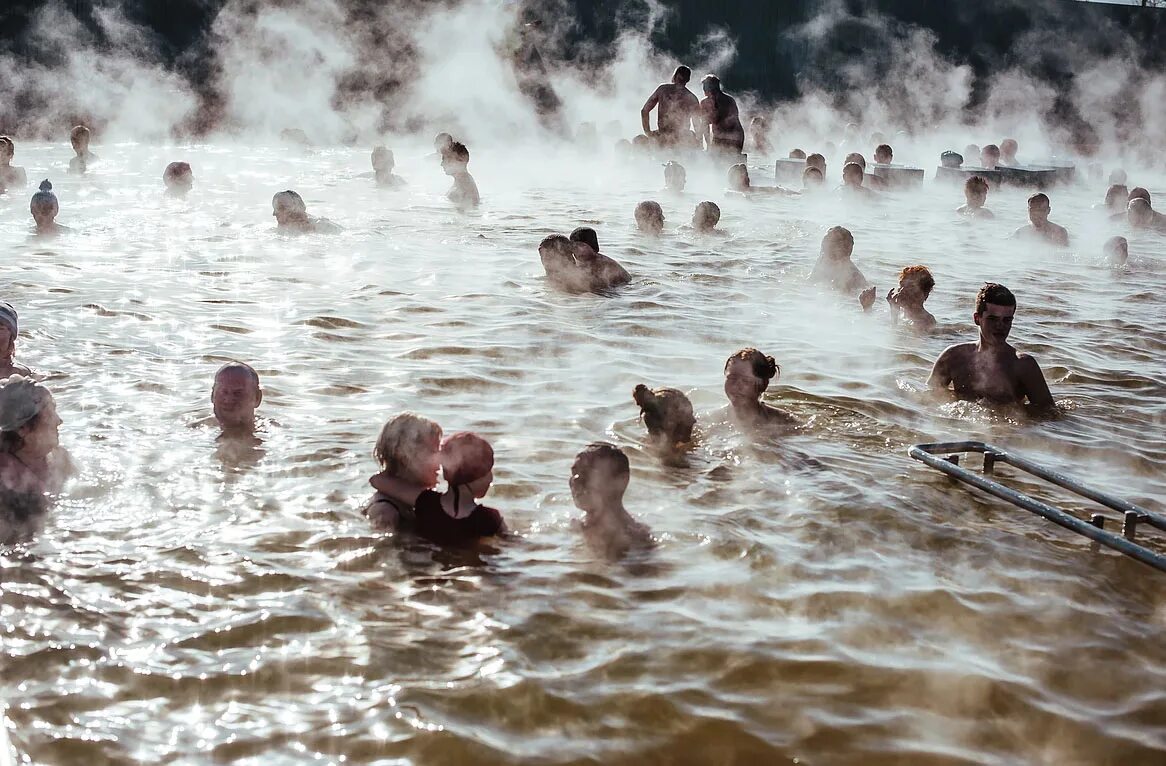 Группа купание в теплой воде