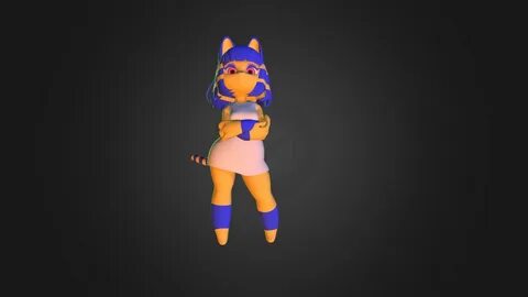 Ankha animation and pose - Sketchfab embed 3D viewer. 