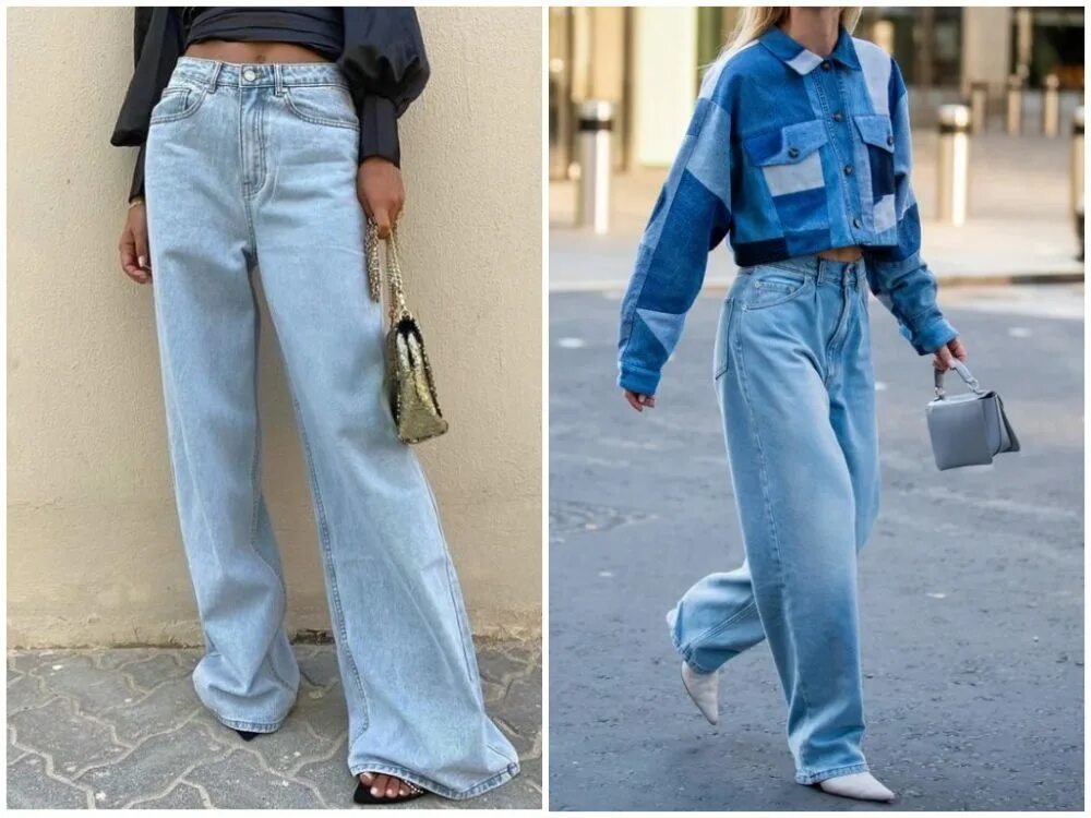 Можно ли носить широкие джинсы. Джинсы палаццо 2022. Джинсы палаццо 2021. Джинсы мом клеш палаццо. Джинсы палаццо 2022 лук.